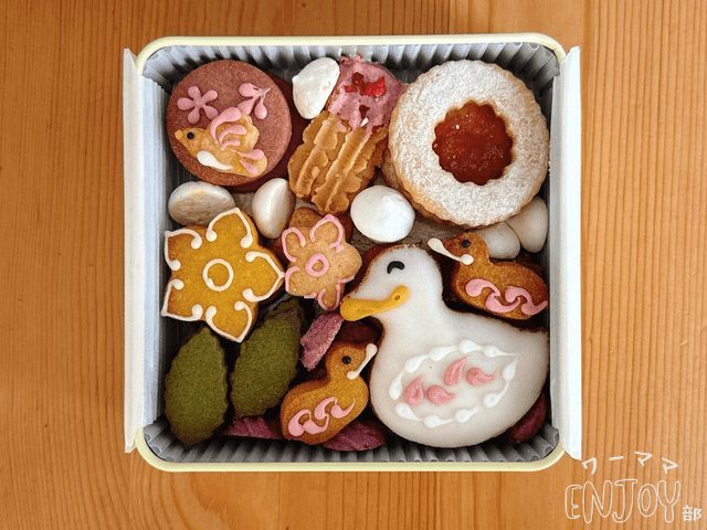 銀雪の里の「あひるの休日」クッキー缶